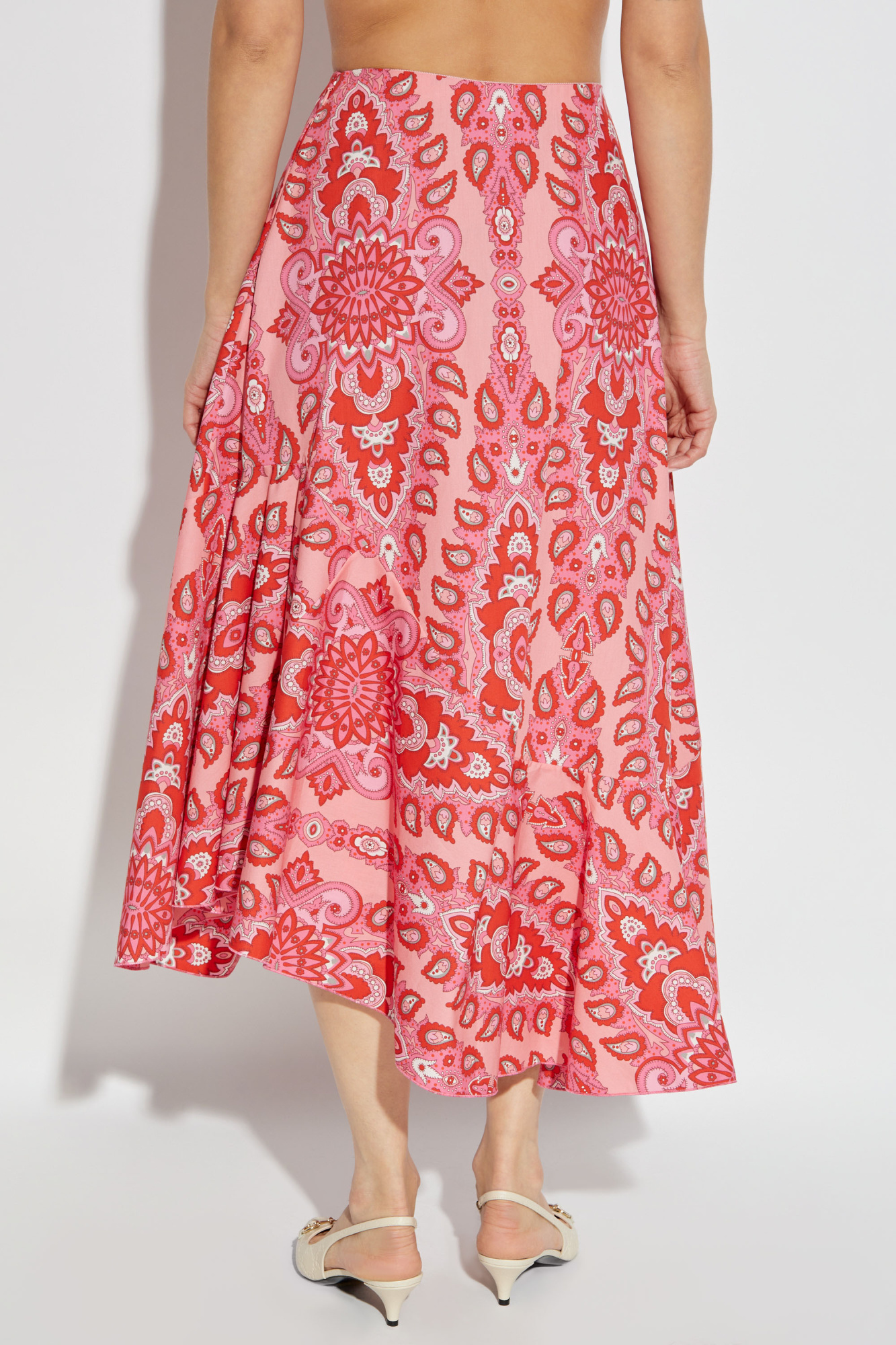 スカート ETRO Women Skirts WRHA033299IAD24A0251 Orange Etro Cotton skirt with decorative pattern | Women's Clothing